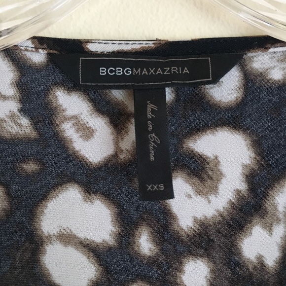 BCBG Animal Print Jersey Knit Wrap Dress XXS - Picture 5 of 5